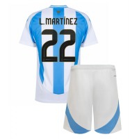 Argentina Lautaro Martinez #22 Domaci Dres za djecu Copa America 2024 Kratak Rukav (+ Kratke hlače)